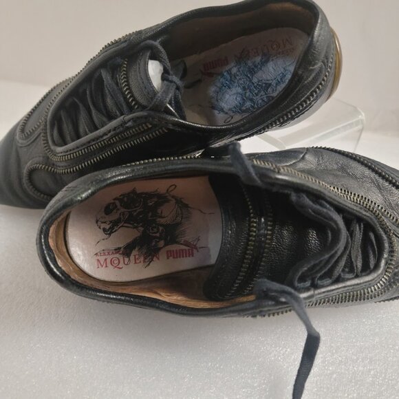 Vintage Alexander McQueen X Puma RARE Zipper Sneaker Pointed Toe Loafer Size 6 - Picture 5 of 10